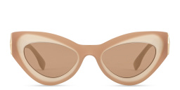 FENDI FF Diamonds Brown Cat-Eye Sunglasses in Beige – Product Photo 1