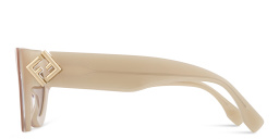 FENDI FF Diamonds Brown Cat-Eye Sunglasses in Beige – Product Photo 3