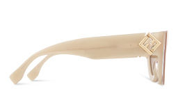 FENDI FF Diamonds Brown Cat-Eye Sunglasses in Beige – Product Photo 4