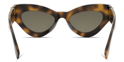 Shop FENDI FF Diamonds Cat-Eye Sunglasses in Tortoise online.