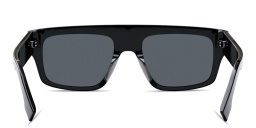 Shop FENDI Fendigraphy Brown Rectangular Sunglasses in Black online.