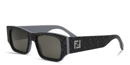 FENDI FF Squared Grey Rectangular Sunglasses in Grey – Product Photo 2