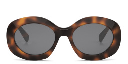 CELINE Triomphe Blue Round Sunglasses in Havana Classic – Product Photo 1