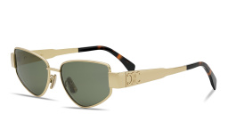 Shop CELINE Triomphe Gold Cat-Eye Sunglasses in Gold online.