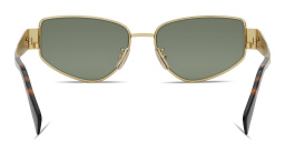 Shop CELINE Triomphe Gold Cat-Eye Sunglasses in Gold online.