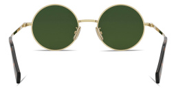 Shop CELINE Metal Gold Round Sunglasses in Gold online.