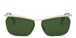 Shop CELINE Metal Gold Irregular Sunglasses in Gold online.