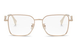 FENDI FF Diamonds Rose Square Eyeglasses in Rose Gold – Product Photo 1