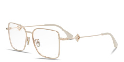 FENDI FF Diamonds Rose Square Eyeglasses in Rose Gold – Product Photo 2