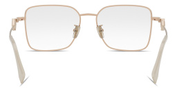 FENDI FF Diamonds Rose Square Eyeglasses in Rose Gold – Product Photo 4