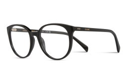 Shop CELINE CELINE Thin Round Eyeglasses in Shiny Black online.
