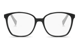 Shop CELINE CELINE Thin Geometric Eyeglasses in Black online.