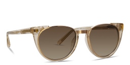 Shop LINDA FARROW Iris Oval Sunglasses in Brown online.