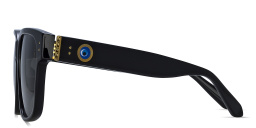 LINDA FARROW Perry Square Sunglasses in Black – Product Photo 3