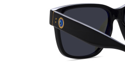 LINDA FARROW Perry Square Sunglasses in Black – Product Photo 4