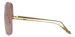 تسوق نظارات شمسية سيليا بإطار مربّع كبير ليندا فارو بلون زهري أونلاين.