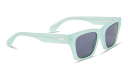 Shop OFF WHITE Valdez Unisex Square Sunglasses in Transparent Green online.