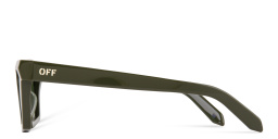 Shop OFF WHITE Windsor Unisex Rectangle Sunglasses in Green online.