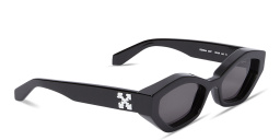 Shop OFF WHITE Hilo Unisex Irregular Sunglasses in Black online.