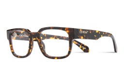 Shop OFF WHITE Logo Signature Unisex Square Eyeglasses in Havana online.