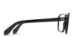 Shop OFF WHITE Arrows Logo Unisex Wide Aviator Eyeglasses in Black online.