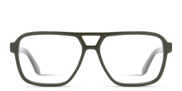 Shop OFF WHITE Arrows Logo Unisex Wide Aviator Eyeglasses in Green online.