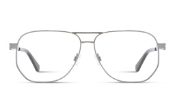 Shop OFF WHITE Arrows Logo Unisex Wide Aviator Eyeglasses in Gunmetal online.