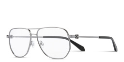 Shop OFF WHITE Arrows Logo Unisex Wide Aviator Eyeglasses in Gunmetal online.