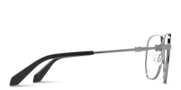 Shop OFF WHITE Arrows Logo Unisex Wide Aviator Eyeglasses in Gunmetal online.