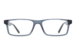 Shop EYE'M Kids Rectangle Eyeglasses in Transparent Blue online.