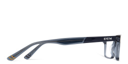 Shop EYE'M Kids Rectangle Eyeglasses in Transparent Blue online.