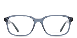 Shop EYE'M Kids Square Eyeglasses in Transparent Blue online.