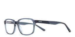 Shop EYE'M Kids Square Eyeglasses in Transparent Blue online.