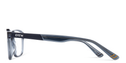 Shop EYE'M Kids Square Eyeglasses in Transparent Blue online.