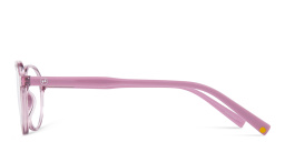 Shop EYE'M Kids Panthos Eyeglasses in Transparent Pink online.