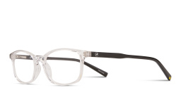 EYE'M Kids Rectangle Eyeglasses in Clear & Black – Product Photo 2