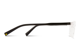 EYE'M Kids Rectangle Eyeglasses in Clear & Black – Product Photo 3