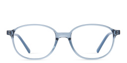 Shop EYE'M Kids Square Eyeglasses in Transparent Blue online.