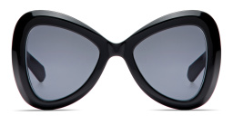 VALENTINO V-Gold III Oversized Irregular Sunglasses in Black – Product Photo 1