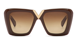 Shop VALENTINO V-Gold I Unisex Oversized Square Sunglasses in Tortoise online.