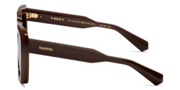 Shop VALENTINO V-Gold I Unisex Oversized Square Sunglasses in Tortoise online.