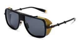 Shop BALMAIN O.R. Unisex Square Sunglasses in Black online.