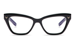 Shop VALENTINO V-Tale Cat-Eye Eyeglasses in Black online.