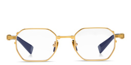 Shop BALMAIN Saint Jean-II Unisex Irregular Eyeglasses in Gold online.