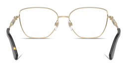 BURBERRY Logo-Engraved Cat-Eye Eyeglasses in Light Gold – Product Photo 4