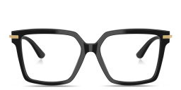 Shop Dolce & Gabbana DG Motif Square Eyeglasses in Black online.