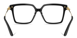 Shop Dolce & Gabbana DG Motif Square Eyeglasses in Black online.