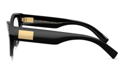 Shop Dolce & Gabbana DNA Cat-Eye Eyeglasses in Black online.