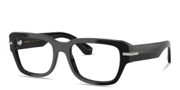 Shop Dolce & Gabbana DNA Square Eyeglasses in Black online.