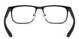 Emporio Armani Essential Leisure Wide Square Eyeglasses in Matte Black – Product Photo 4